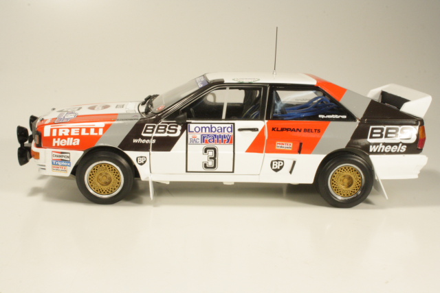 Audi Quattro A2, 1st.RAC 1983, S.Blomqvist, no.3 - Sulje napsauttamalla kuva