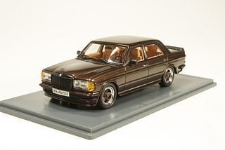 Mercedes 280E (w123) AMG 1980, tummanruskea - Sulje napsauttamalla kuva