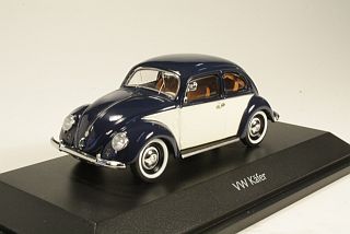 VW Beetle, blue/white