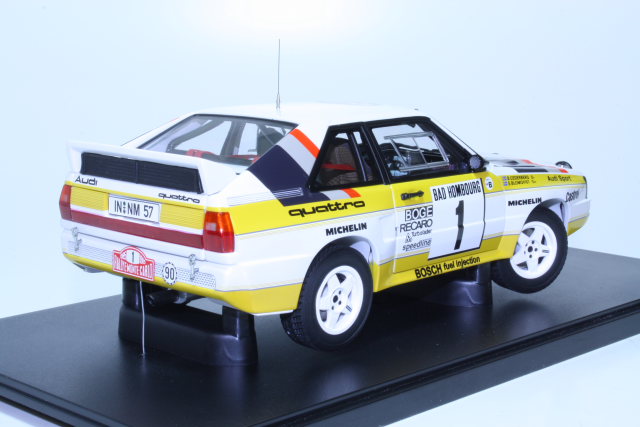 Audi Sport Quattro SWB, Monte Carlo 1985, S.Blomqvist, no.1 - Sulje napsauttamalla kuva