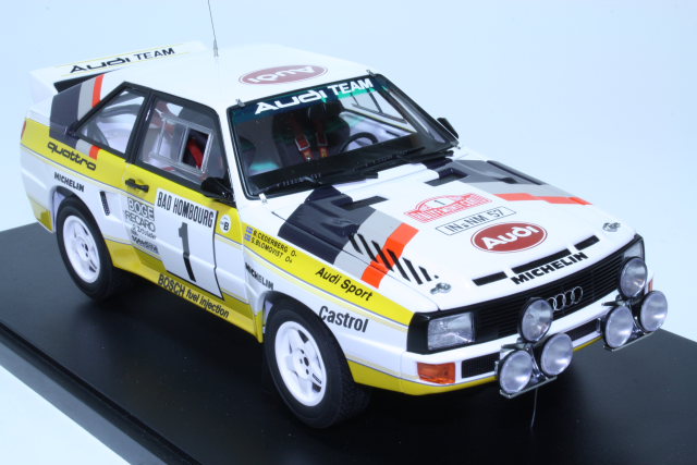 Audi Sport Quattro SWB, Monte Carlo 1985, S.Blomqvist, no.1 - Sulje napsauttamalla kuva