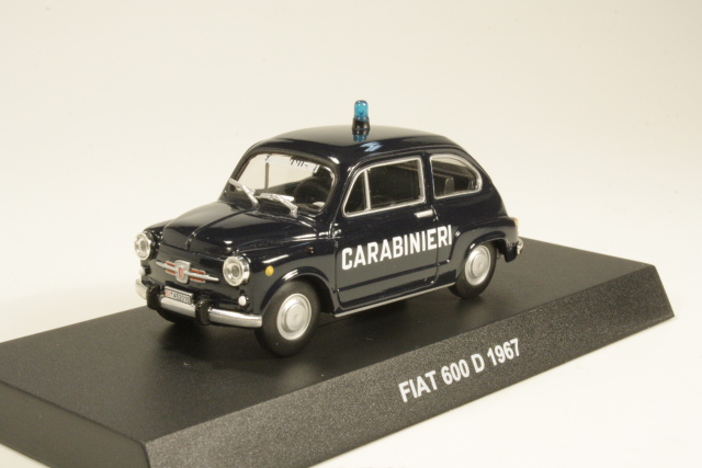 Fiat 600D 1967, tummansininen "Carabinieri" - Sulje napsauttamalla kuva