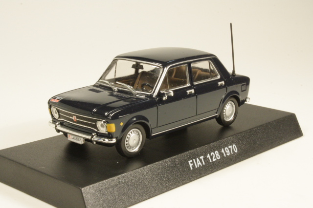 Fiat 128 1970, tummansininen "Carabinieri" - Sulje napsauttamalla kuva