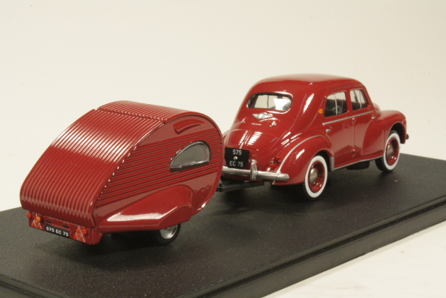 Renault 4CV with camper Ailette, dark red