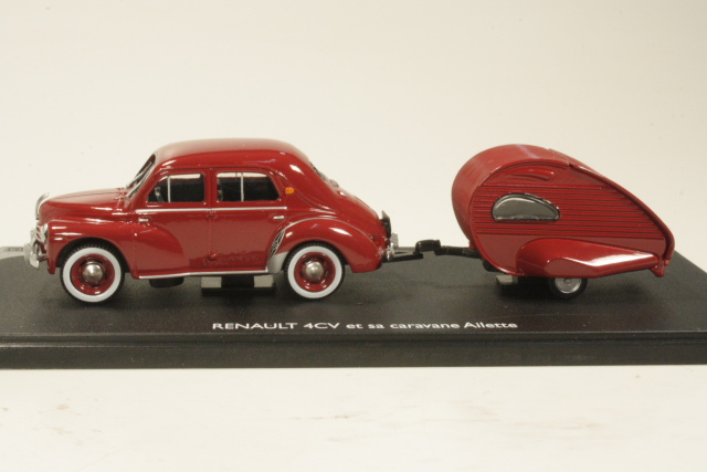 Renault 4CV with camper Ailette, dark red