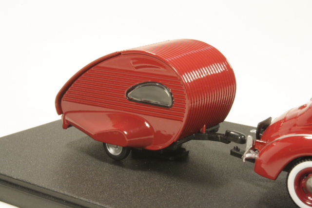 Renault 4CV with camper Ailette, dark red