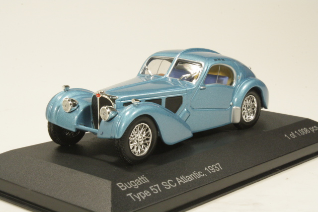 Bugatti 57 SC Atlantic 1937, sininen - Sulje napsauttamalla kuva