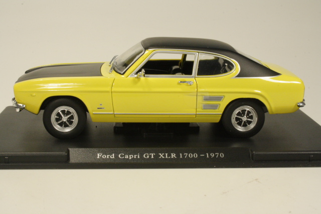 Ford Capri Mk1 1700GT XLR 1970, keltainen/musta - Sulje napsauttamalla kuva