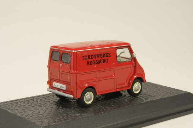 Goggomobil TL250 1963 "Stadtwerke Augsburg", punainen - Sulje napsauttamalla kuva