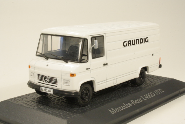 Mercedes L406D 1972 "Grundig", valkoinen - Sulje napsauttamalla kuva