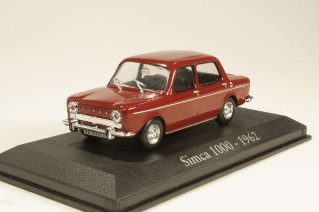 Simca 1000 1962, tummanpunainen - Sulje napsauttamalla kuva