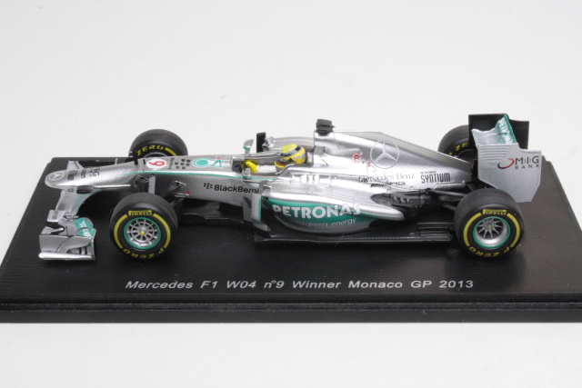 Mercedes AMG W04, 1st. Monaco 2013, N.Rosberg, no.9 - Sulje napsauttamalla kuva