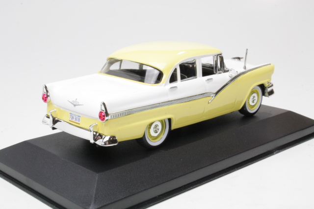 Ford Fairline 1956, keltainen/valkoinen - Sulje napsauttamalla kuva