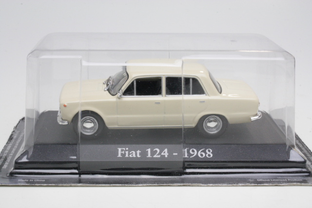Fiat 124 1968, kermanvalkoinen - Sulje napsauttamalla kuva