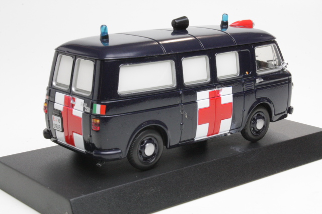 Fiat 238 Autoambulanza 1969, tummansininen "Carabinieri" - Sulje napsauttamalla kuva