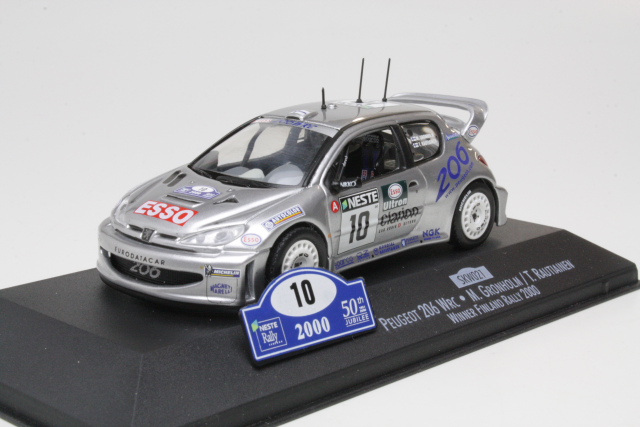 Peugeot 206 WRC, 1st. Finland 2000, M.Grönholm, no.10