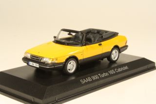 Saab 900 Turbo 16S Cabriolet 1991, keltainen - Sulje napsauttamalla kuva