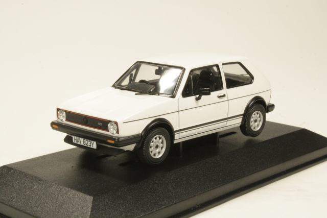 VW Golf 1 GTi S2 1980, valkoinen - Sulje napsauttamalla kuva