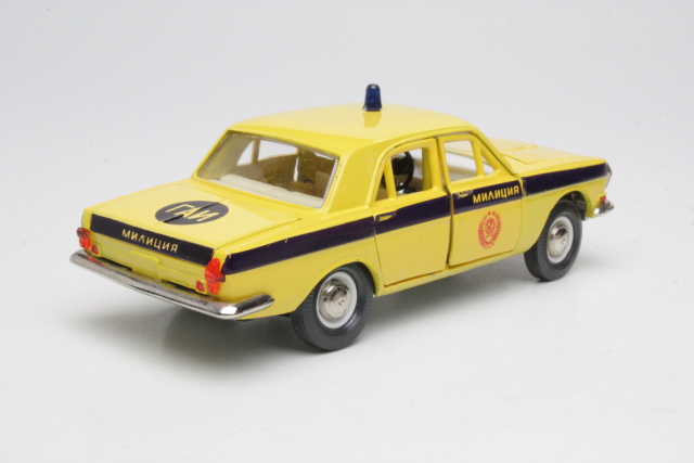 Volga GAZ 24 Milicija, keltainen/sininen