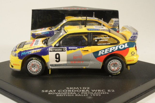 Seat Cordoba WRC, British 1999, H.Rovanperä, no.9 - Click Image to Close