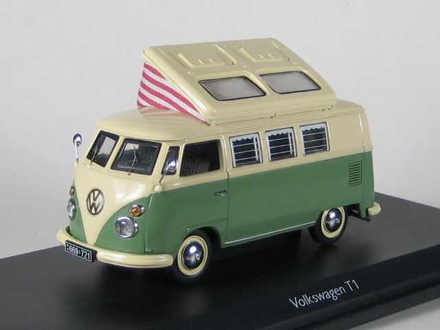 VW T1 Camping Bus, vihreä/valkoinen
