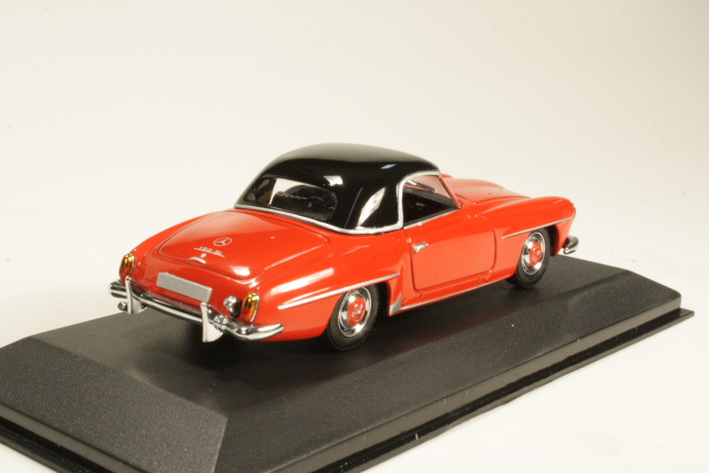 Mercedes 190SL (w121) Hardtop 1955, punainen/musta - Sulje napsauttamalla kuva