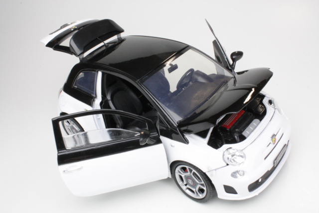 Fiat 500 Abarth, valkoinen/musta