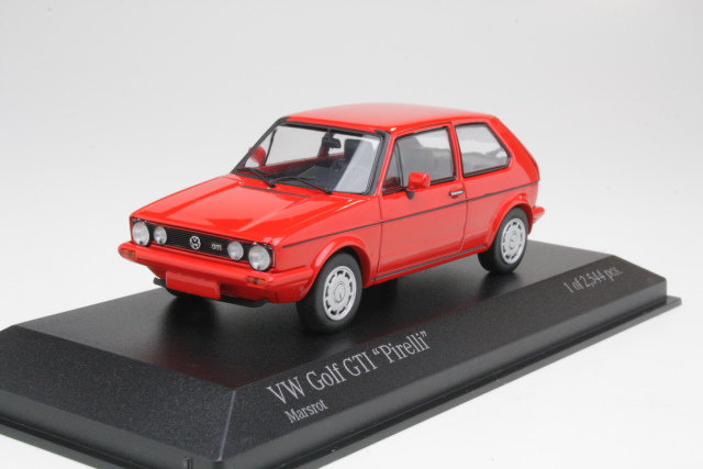 VW Golf 1 GTi 1983 Pirelli, punainen - Sulje napsauttamalla kuva