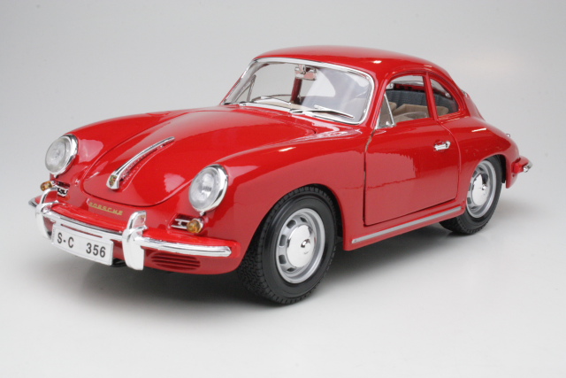 Porsche 356B Coupe 1961, punainen - Sulje napsauttamalla kuva