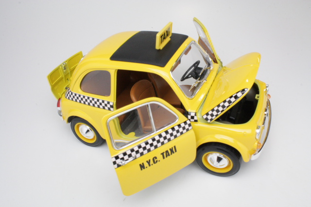 Fiat 500 Taxi, keltainen - Sulje napsauttamalla kuva
