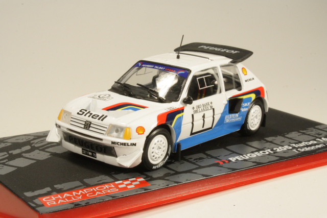 Peugeot 205 T16 E2, 1st. Finland 1986, T.Salonen, no.1 - Sulje napsauttamalla kuva