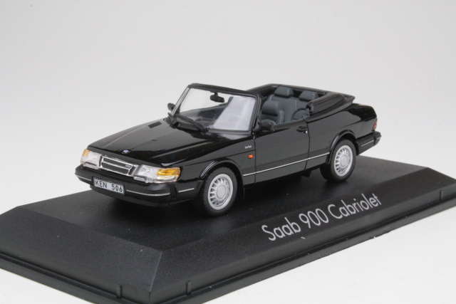 Saab 900 Cabriolet Turbo 1991, musta - Sulje napsauttamalla kuva