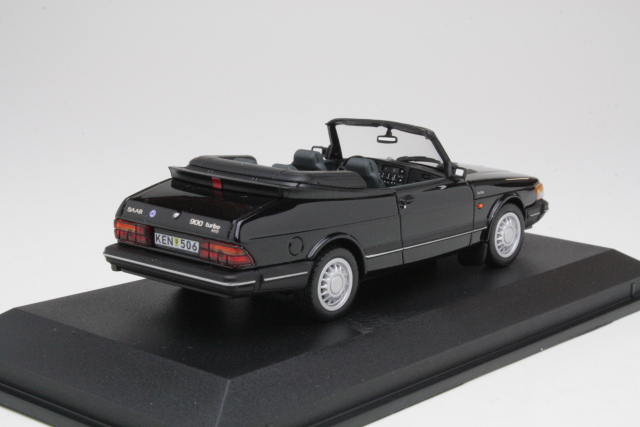 Saab 900 Cabriolet Turbo 1991, musta