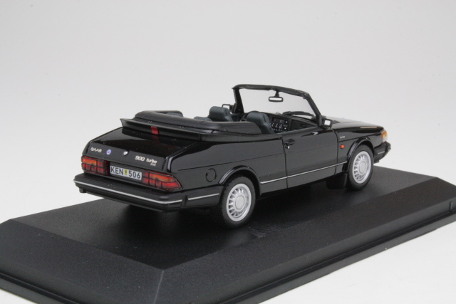 Saab 900 Cabriolet Turbo 1991, musta - Sulje napsauttamalla kuva