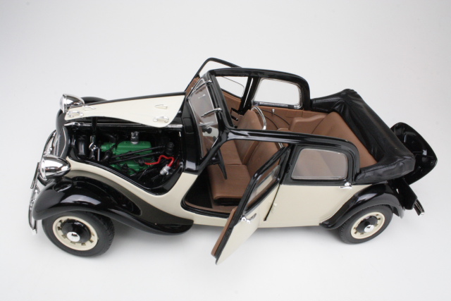 Citroen Traction 11B Decouvrable 1938, musta/beige