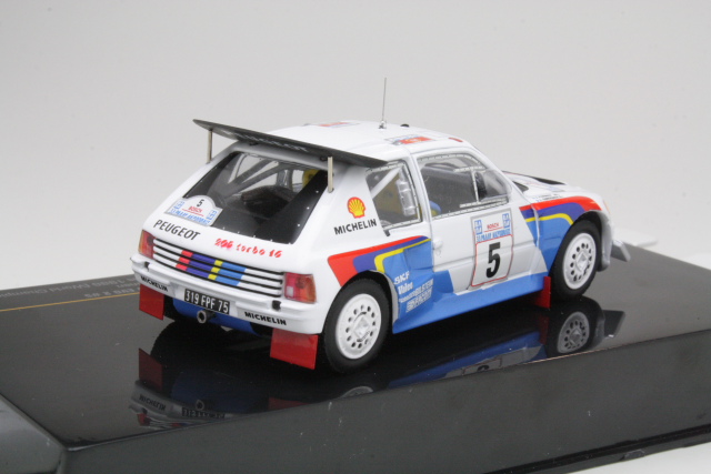 Peugeot 205T16 Evo, 1st. Acropolis 1986, J.Kankkunen, no.5