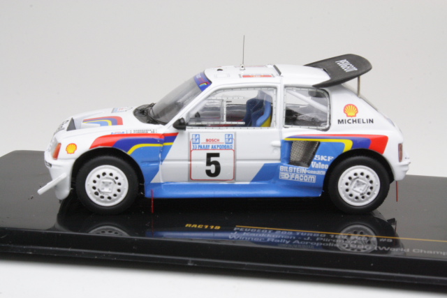 Peugeot 205T16 Evo, 1st. Acropolis 1986, J.Kankkunen, no.5