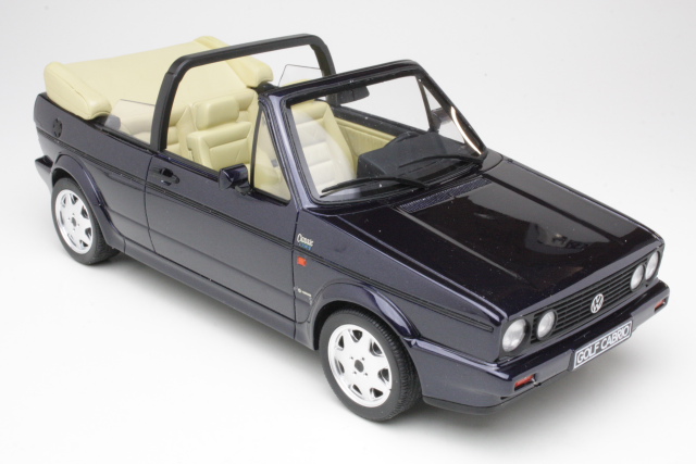 VW Golf 1 Cabriolet 1988, tummansininen - Sulje napsauttamalla kuva