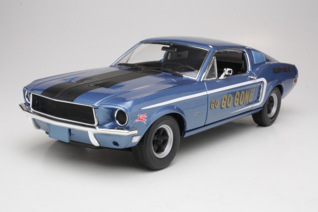 Ford Mustang GT Fastback 1968, blue "Jimbo's Pure Oil"