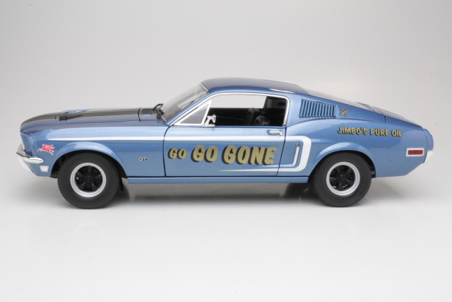 Ford Mustang GT Fastback 1968, blue "Jimbo's Pure Oil"