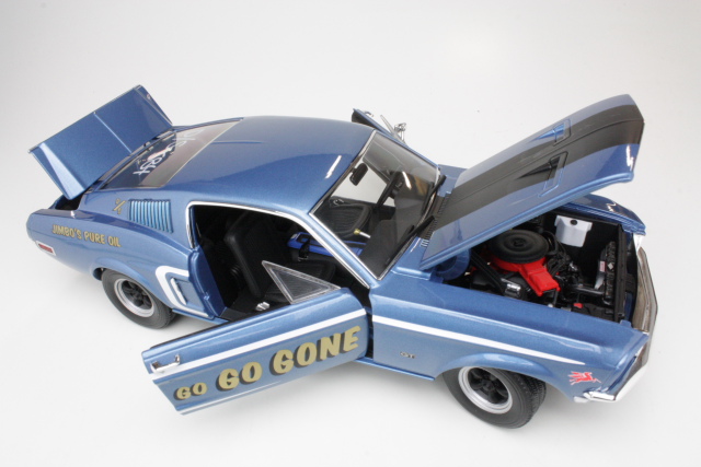Ford Mustang GT Fastback 1968, blue "Jimbo's Pure Oil"