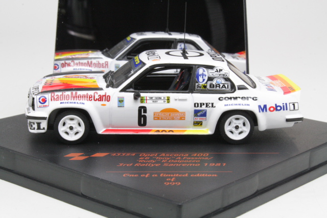 Opel Ascona B 400, 3rd. San Remo 1981, A.Fassina no.6