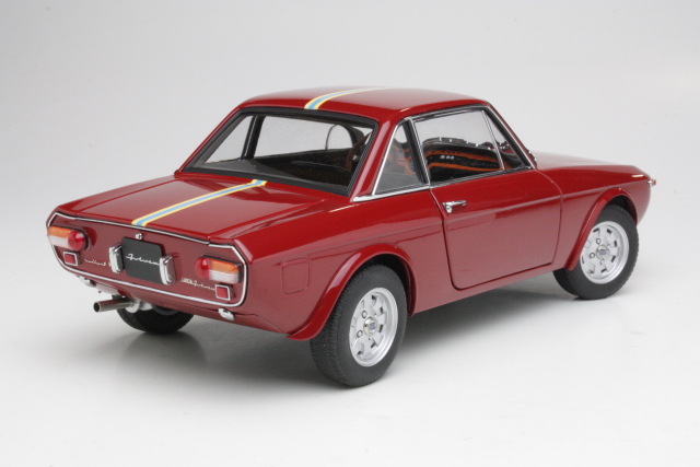 Lancia Fulvia Coupe Rallye 1.6 HF 1969, tummanpunainen - Sulje napsauttamalla kuva