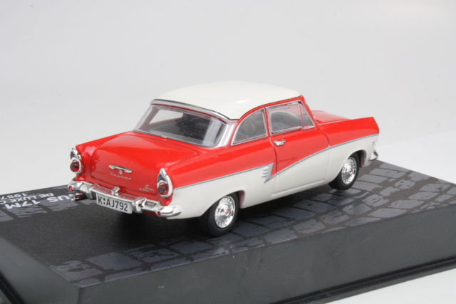 Ford Taunus 17M P2 Deluxe Coupe 1957, punainen/valkoinen - Sulje napsauttamalla kuva