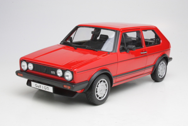 VW Golf 1 GTi 1983, punainen - Sulje napsauttamalla kuva