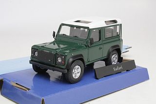 Land Rover Defender 90, vihreä/valkoinen - Sulje napsauttamalla kuva