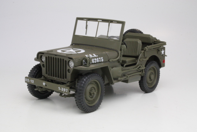 Willys Jeep 1944, 1/4 Ton U.S. Army Truck, matt green