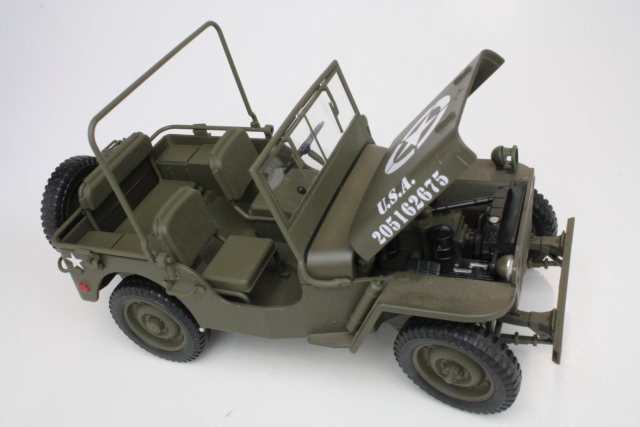 Willys Jeep 1944, 1/4 Ton U.S. Army Truck, matt green