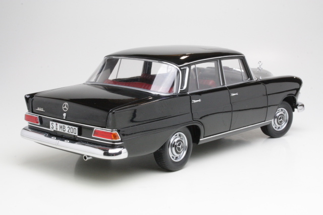 Mercedes 200 Limousine (w110) 1966, musta - Sulje napsauttamalla kuva