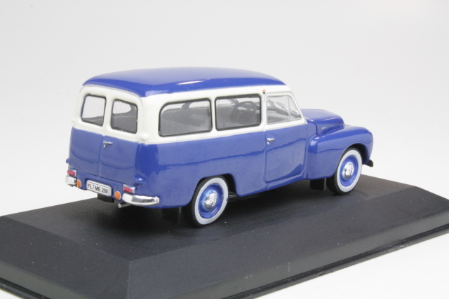 Volvo PV445 Duett 1953, sininen/valkoinen - Sulje napsauttamalla kuva